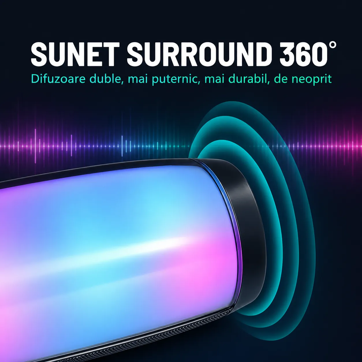 Timebox Boxa Portabila RGB Bluetooth Waterproof 360