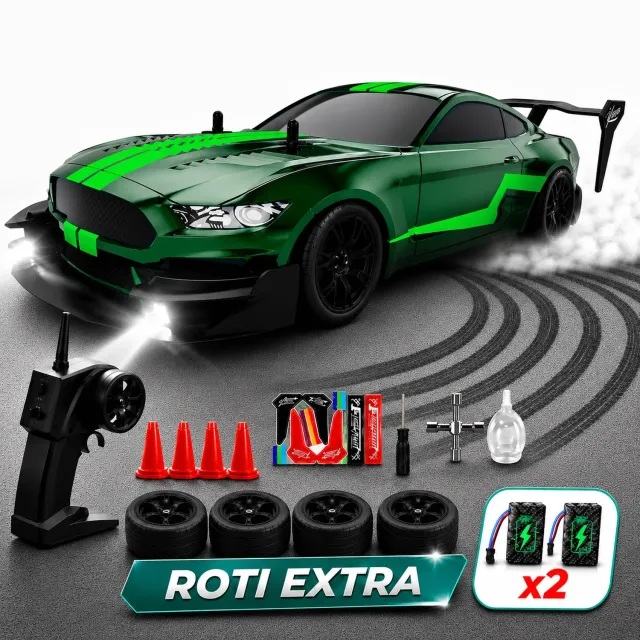 Timebox Masina RC Drift 1:16 30km/h 4x4 Verde