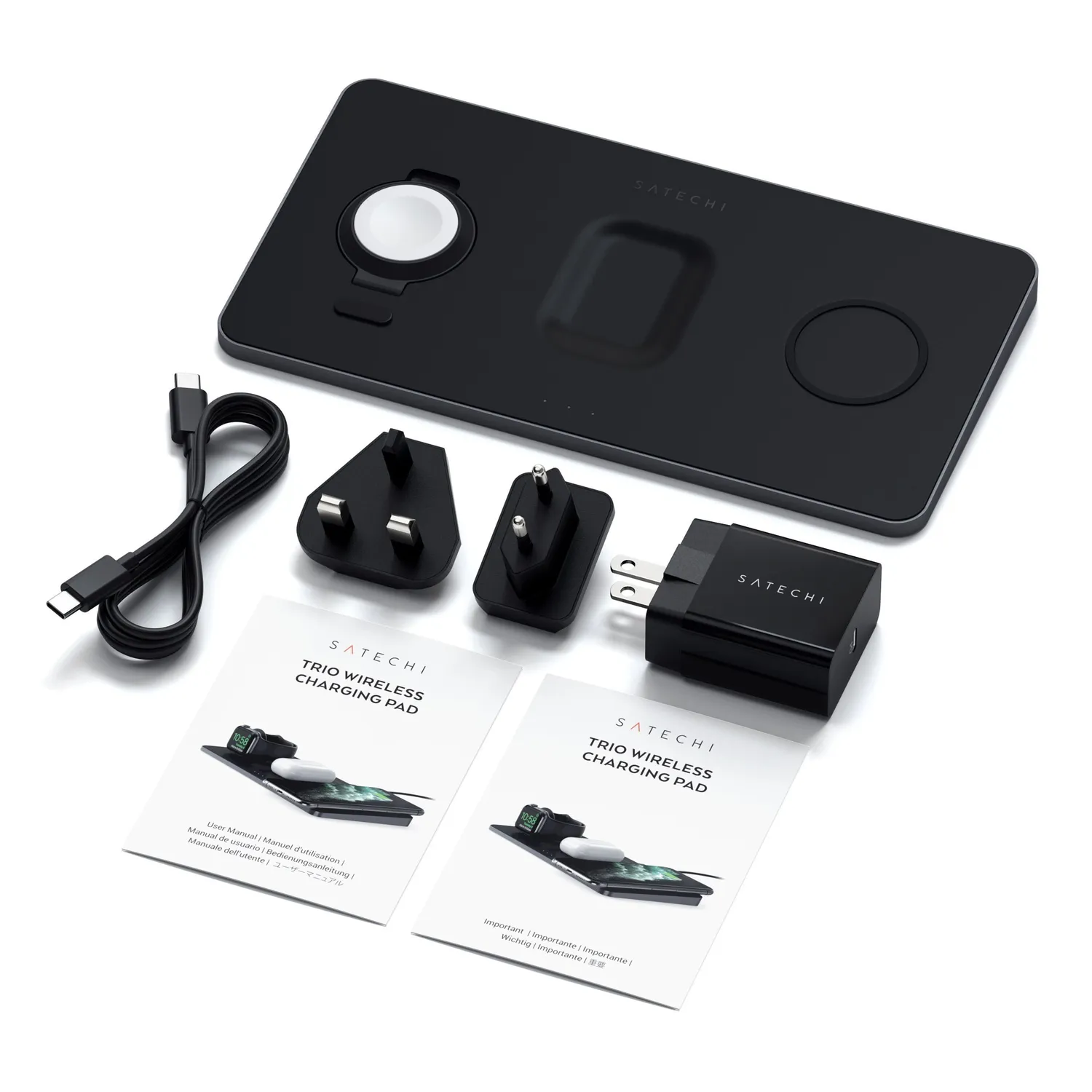 Satechi Trio statie incarcare wireless magnetica 3-in-1