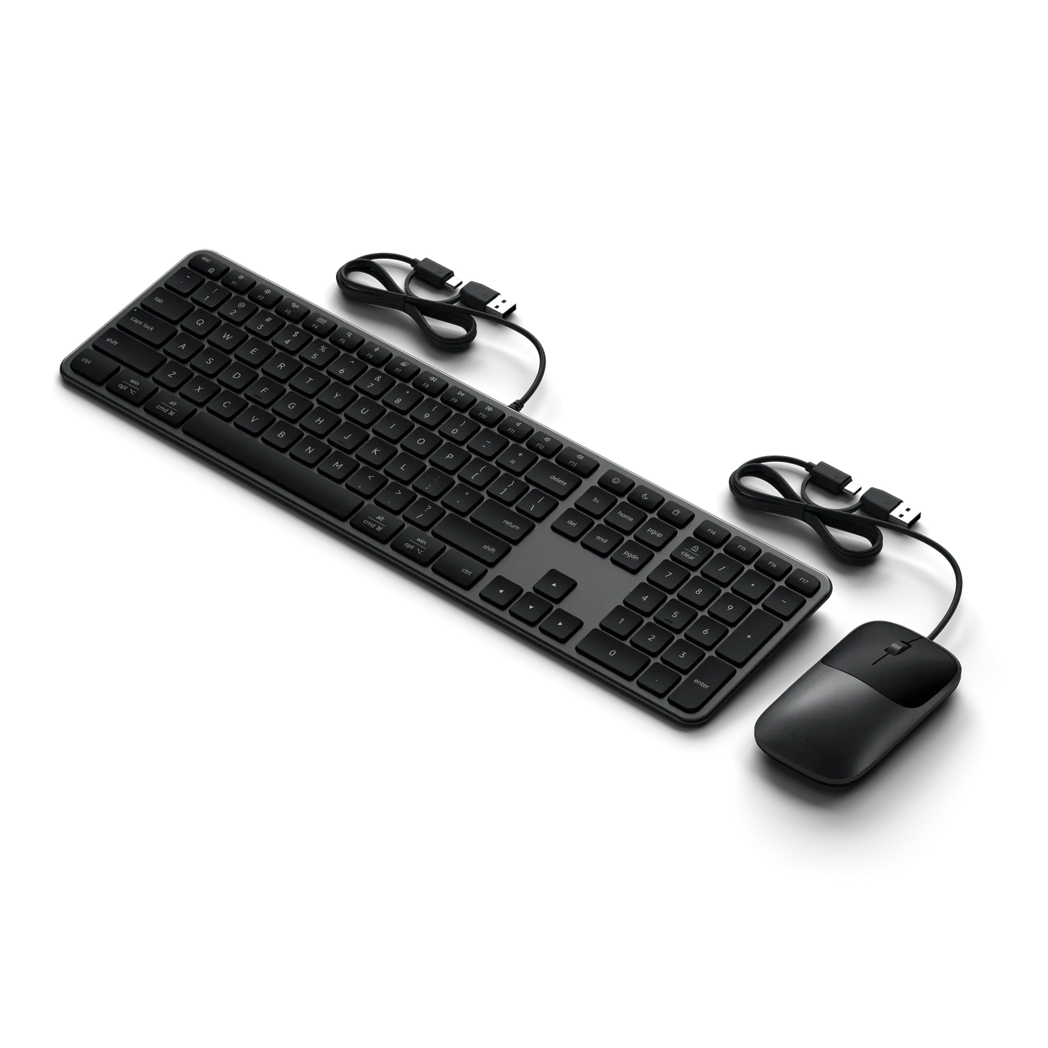 Satechi Slim CLX3 combo tastatură + mouse USB-C argintiu silențios