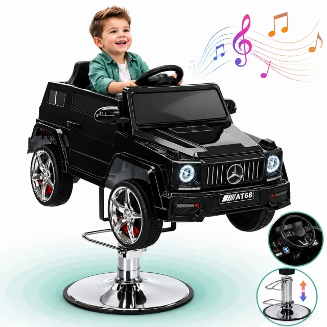 Timebox G-Class scaun frizerie copii negru cu bluetooth