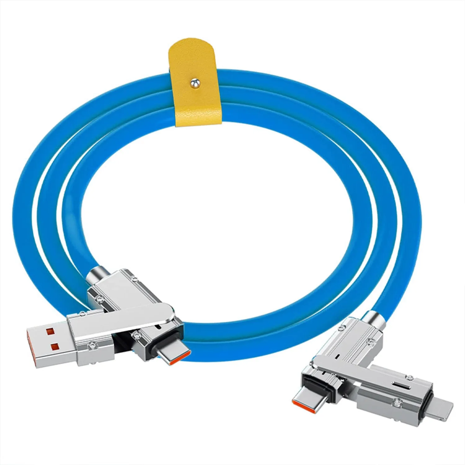 Timebox Cablu 4 in 1 120W 1,2m Albastru QC3.0