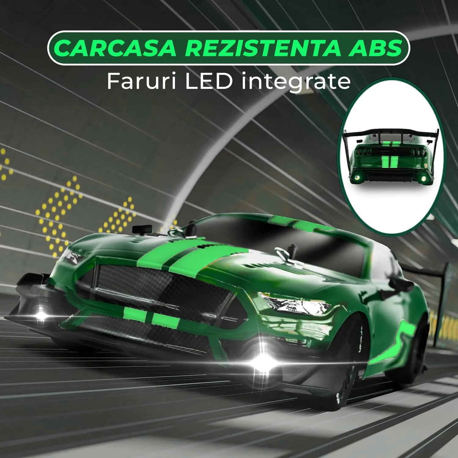 Timebox Masina RC Drift 1:16 30km/h 4x4 Verde