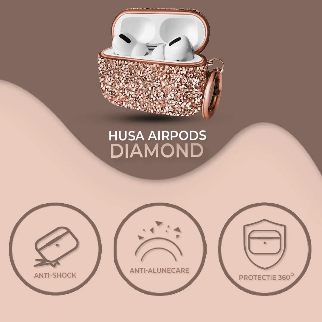 Timebox Diamond husă AirPods Pro cupru antișoc