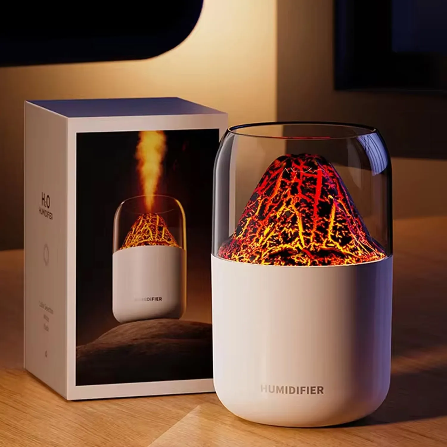 Timebox Difuzor ulei esential Vulcan 300ml alb RGB