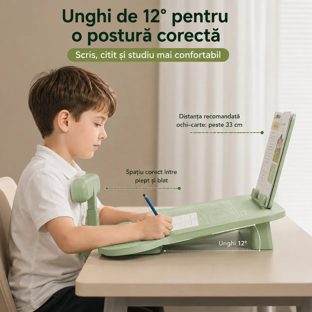 Corector postura copii Timebox 3-in-1 verde policarbonat