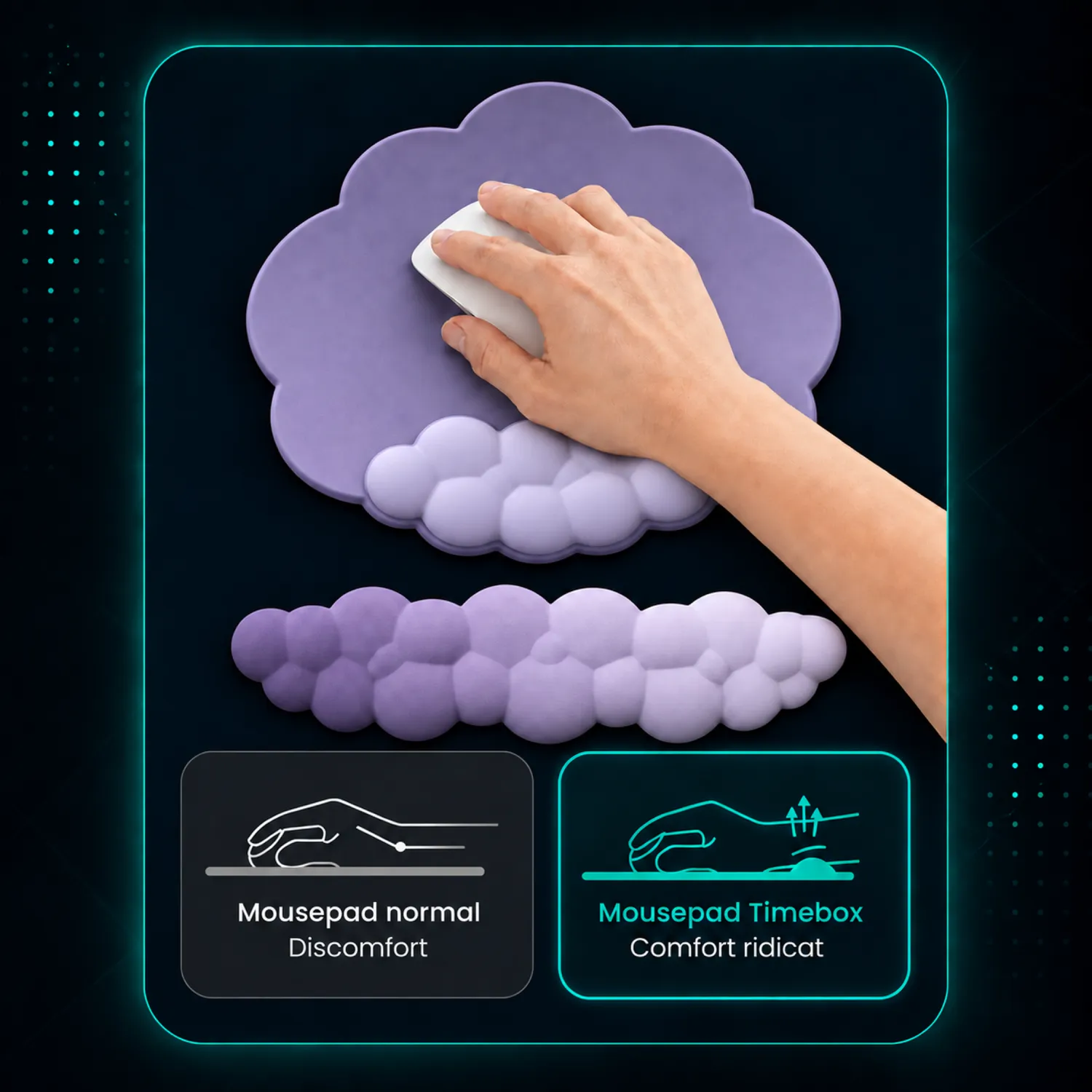 Timebox Mousepad Nor Mov Ergonomic Wrist Rest