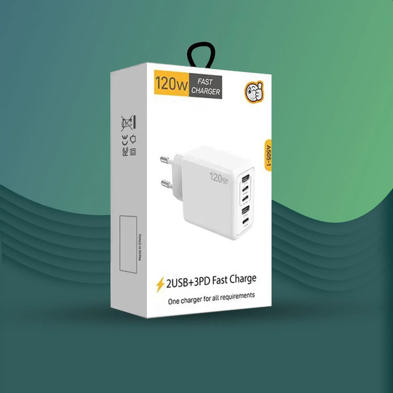 Incarcator retea Timebox 65W 5 porturi negru fast charge