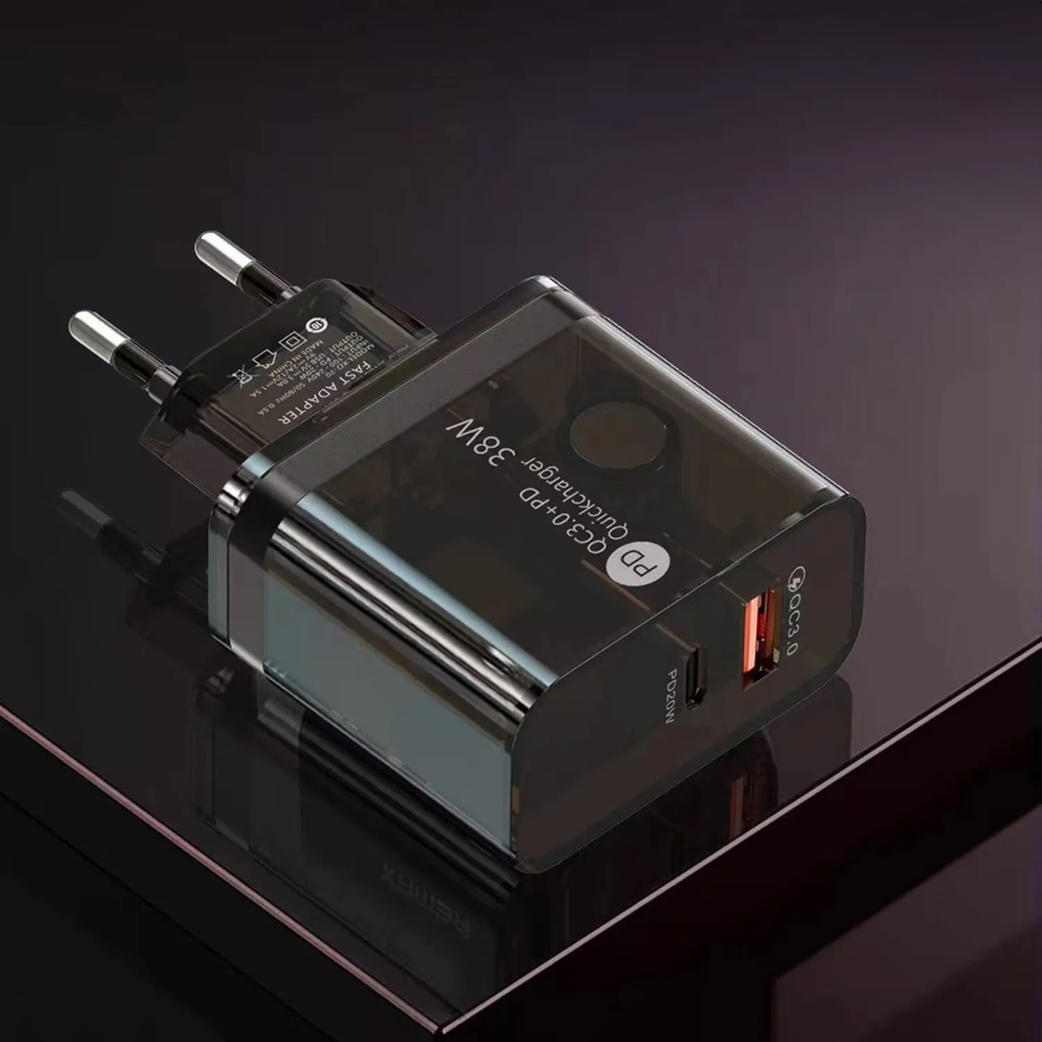 Timebox C 3 încărcător rețea 38W negru 2 porturi rapid