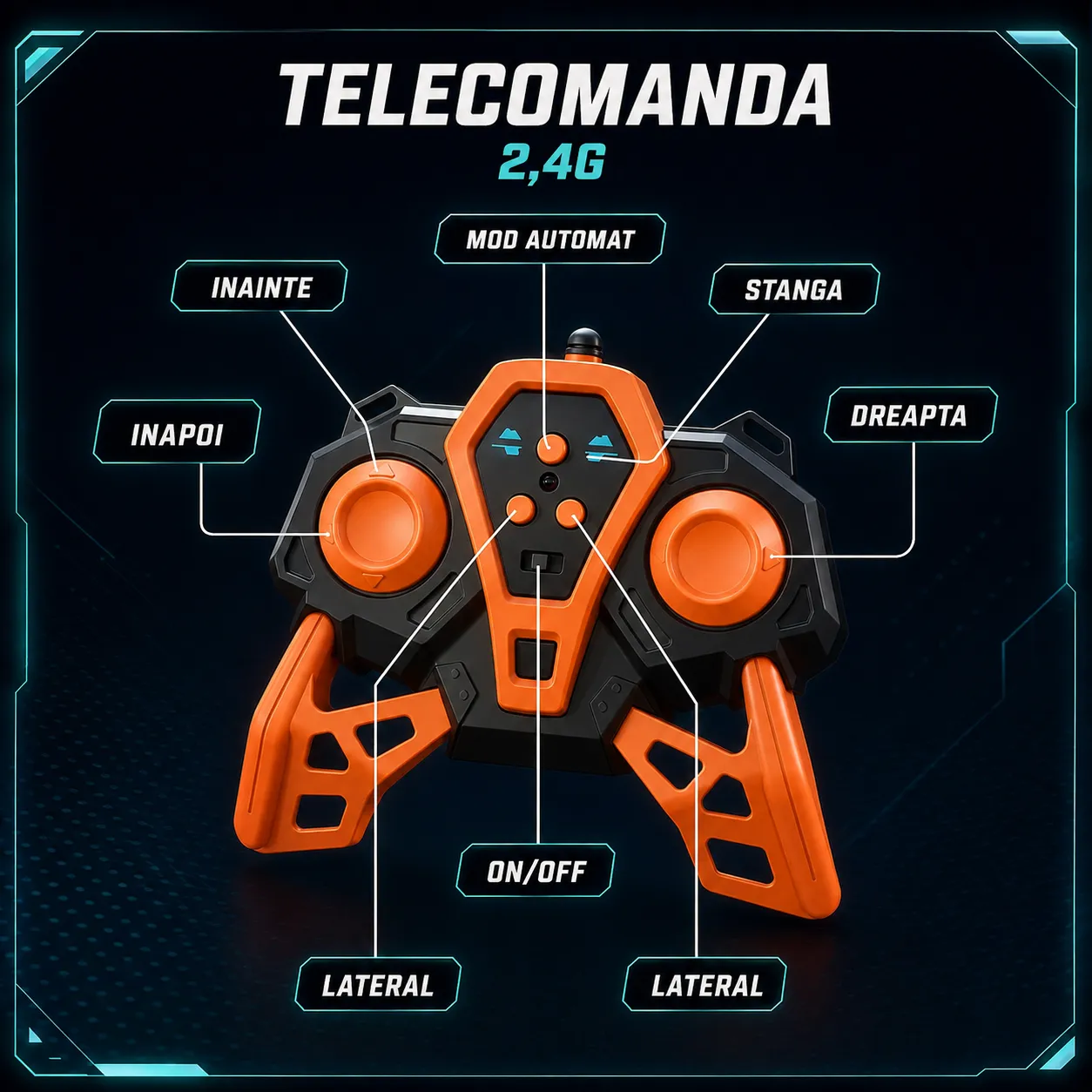 Timebox 4x4 masina cu telecomanda albastra 2 acumulatori