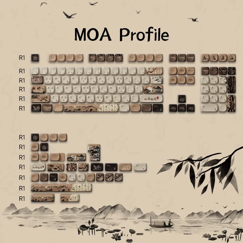 MonsGeek Mountain Seclusion set keycap-uri 140 taste