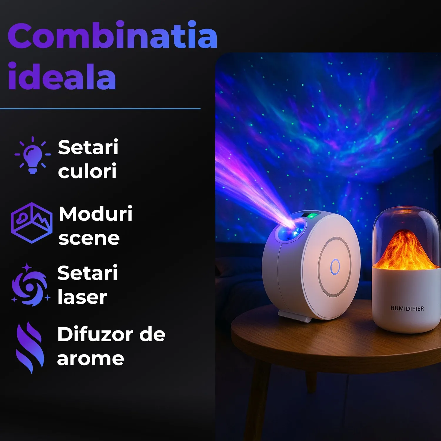 Timebox set relaxare difuzor Vulcan 300ml RGB