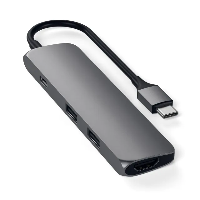 Satechi Type-C Slim Multi-Port Adapter 4K adaptor USB-C auriu HDMI