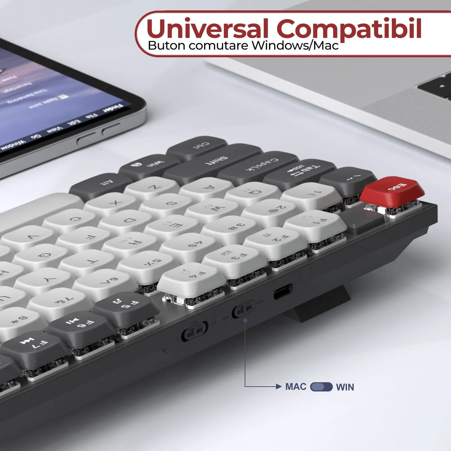 Timebox Brown Switch tastatura mecanica wireless gri RGB