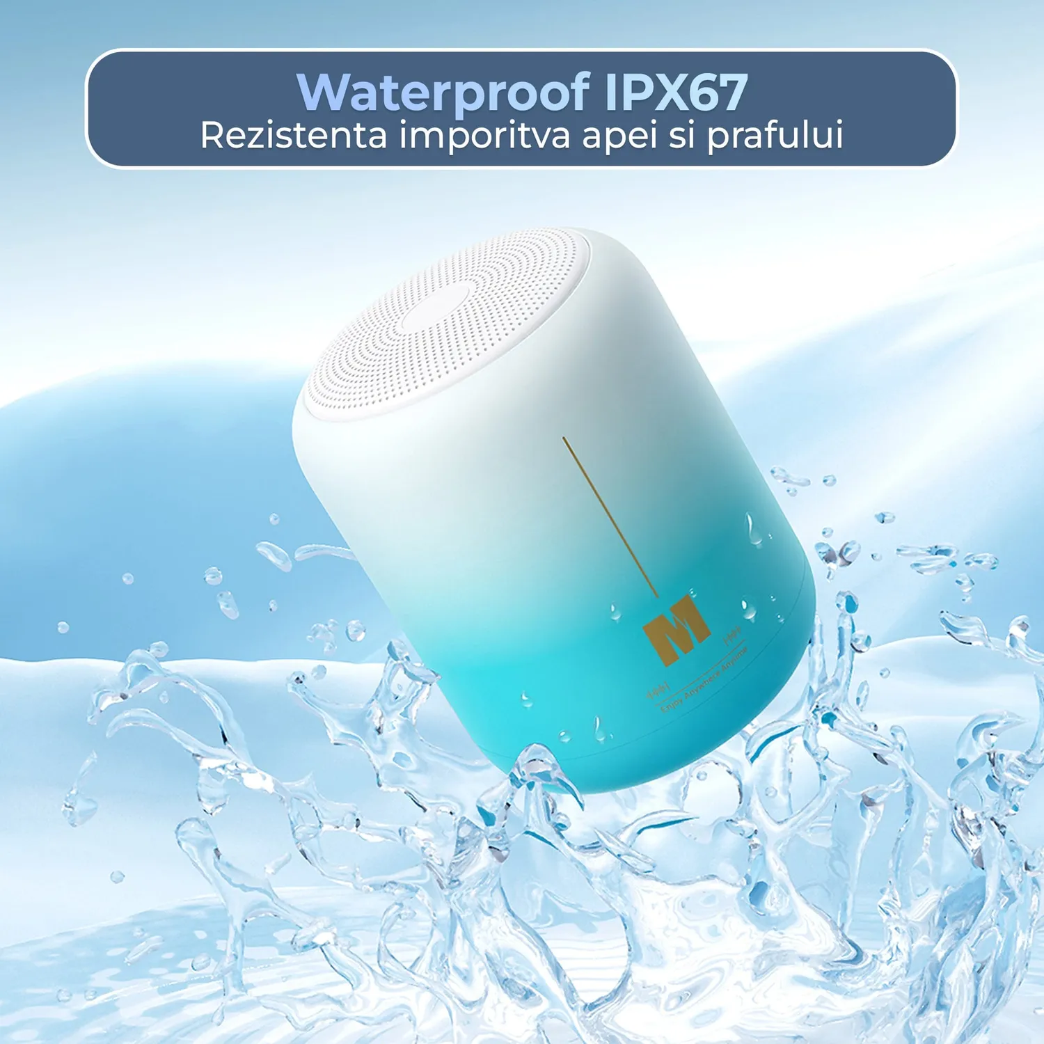Timebox boxa portabila bluetooth RGB neagra 360