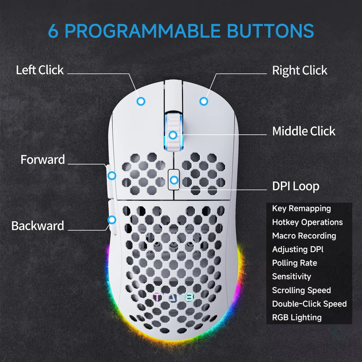 TMKB Falcon M1 mouse gaming wireless 24000 DPI