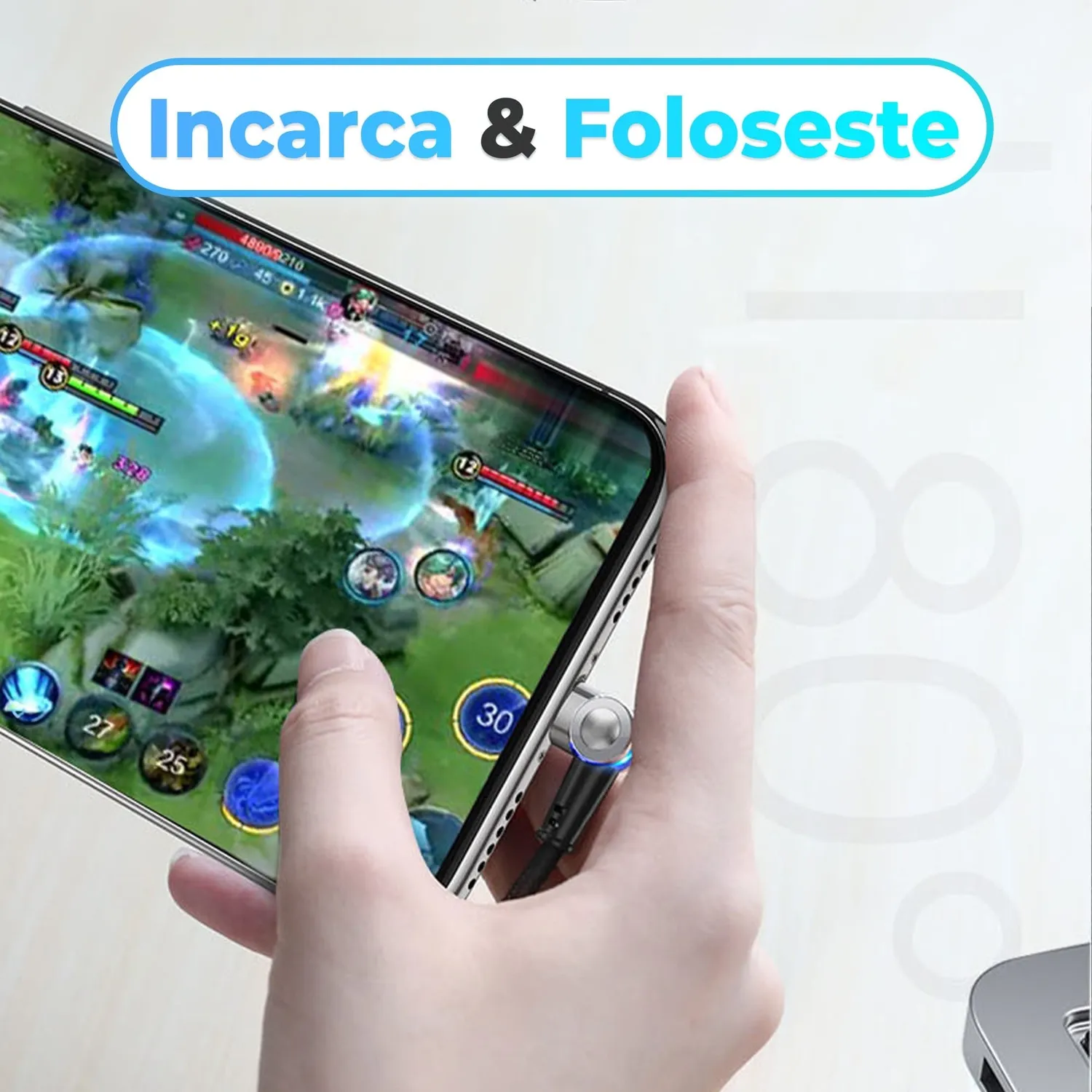 Timebox 3 în 1 cablu încărcare magnetic 60W 1m
