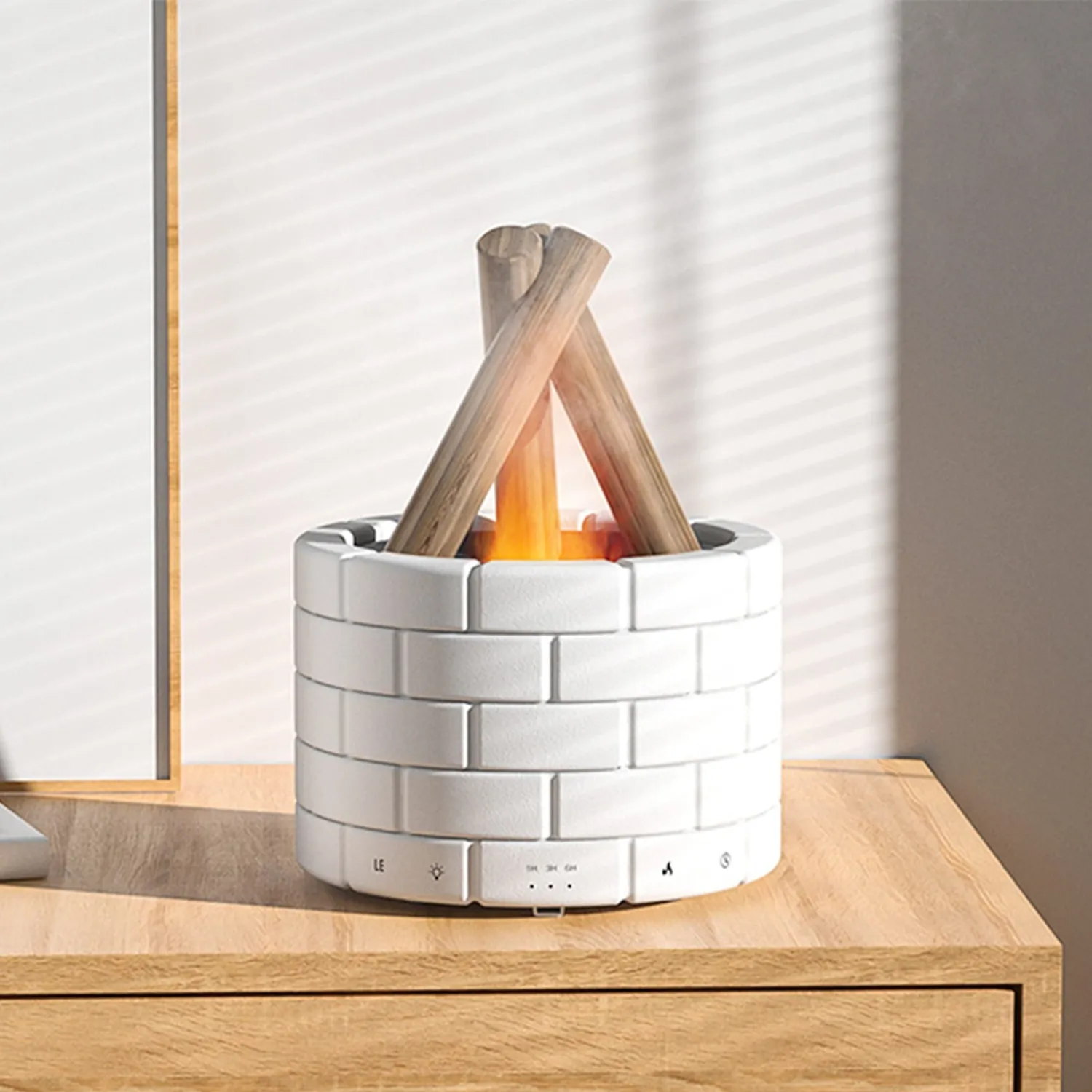 Timebox Bonfire difuzor aromaterapie alb 250ml cu telecomanda