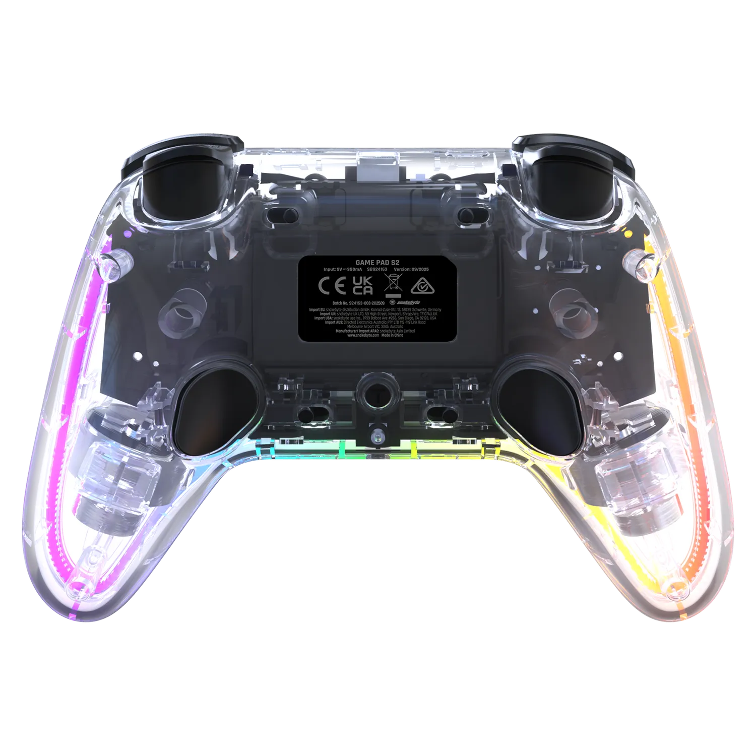 snakebytes Gamepad Pro RGB S2 controller Switch 2 transparent