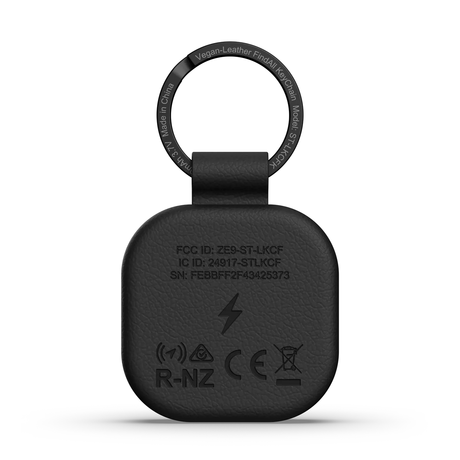 Satechi FindAll Breloc chei negru piele vegana Find My