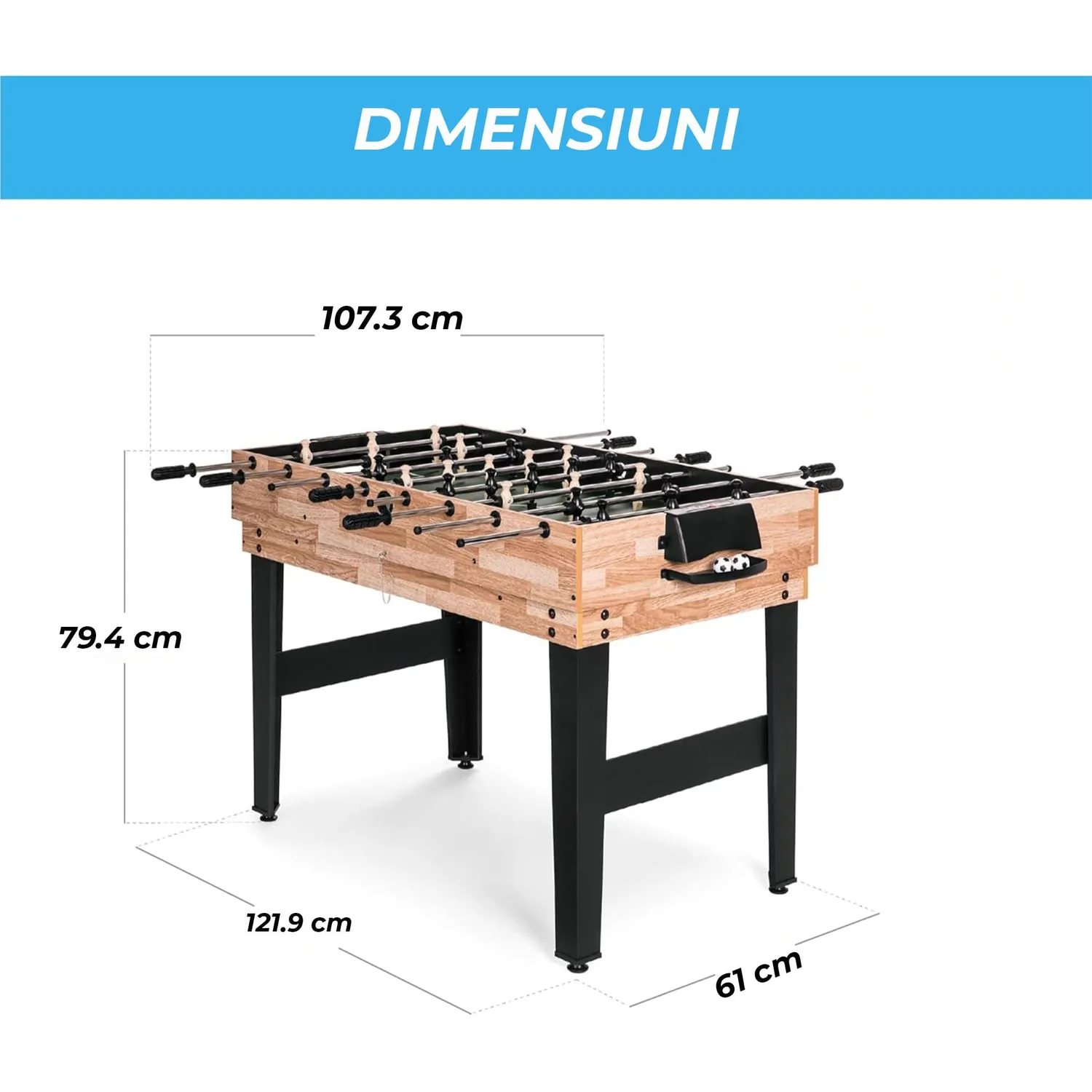 Timebox masa joc 10-in-1 biliard foosball compacta