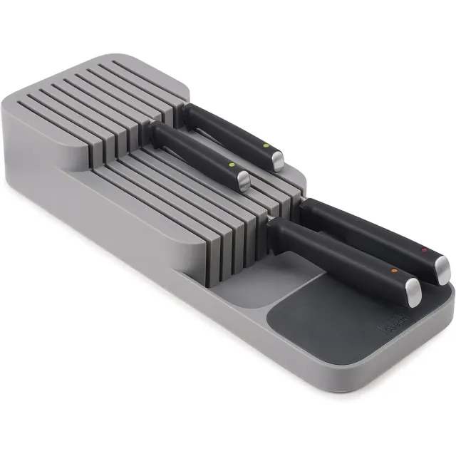 Timebox Organizator cutite sertar 2 niveluri 9 cutite gri