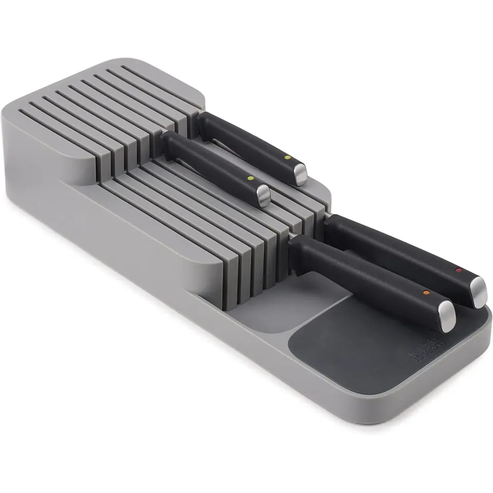 Timebox Organizator cutite sertar 2 niveluri 9 cutite gri