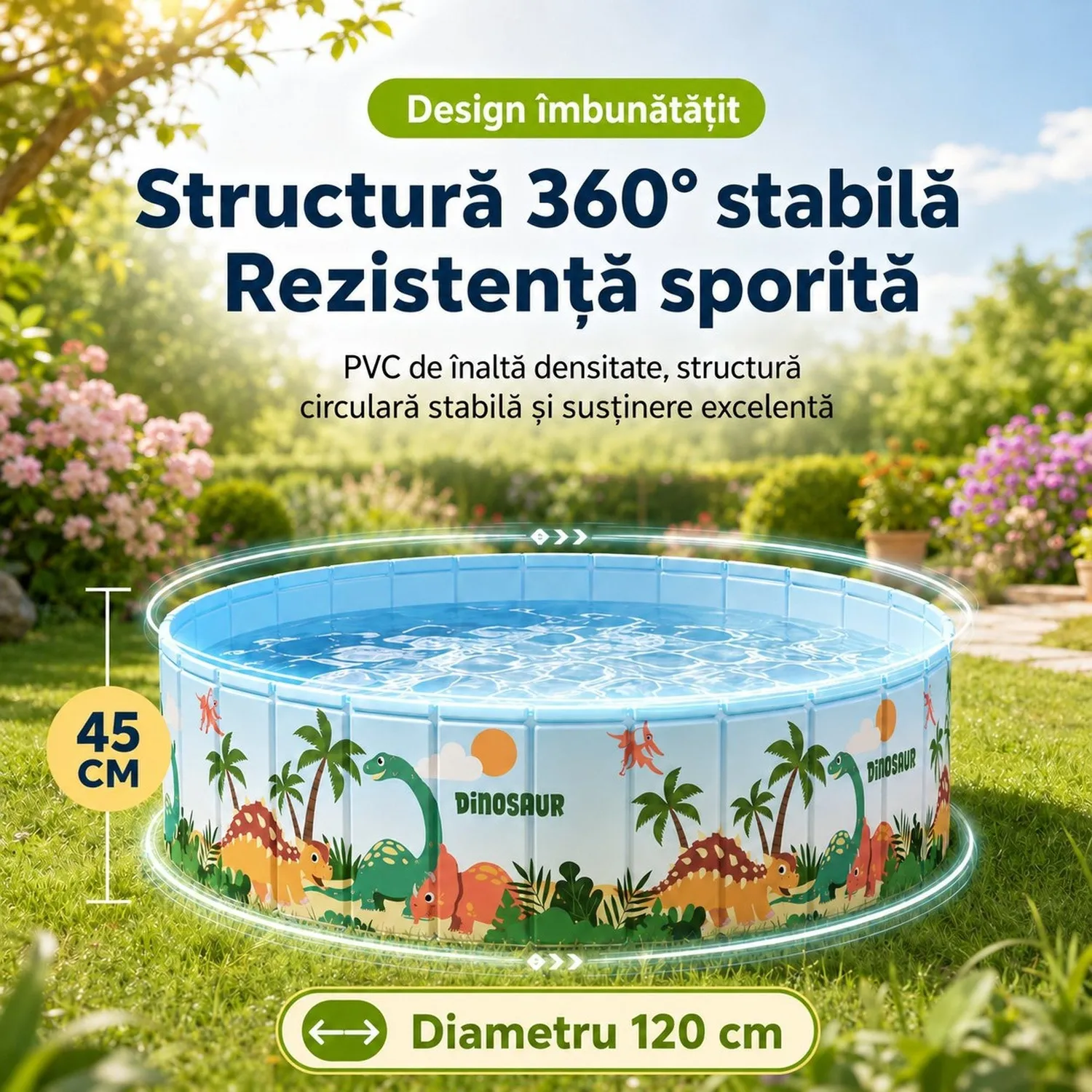 Timebox Piscina Copii Pliabila PVC 120cm