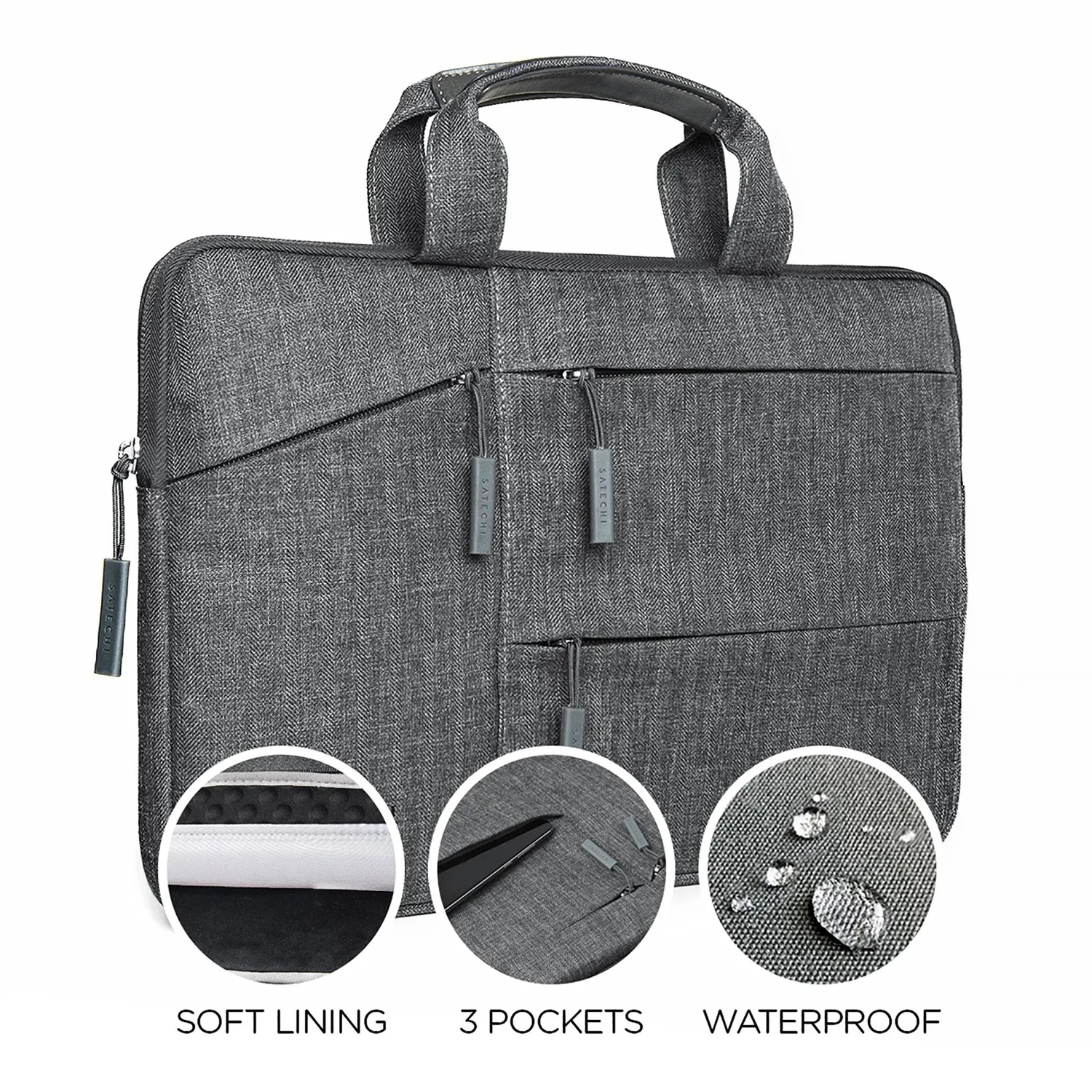 Satechi Water-Resistant husa laptop 13 inch neagra