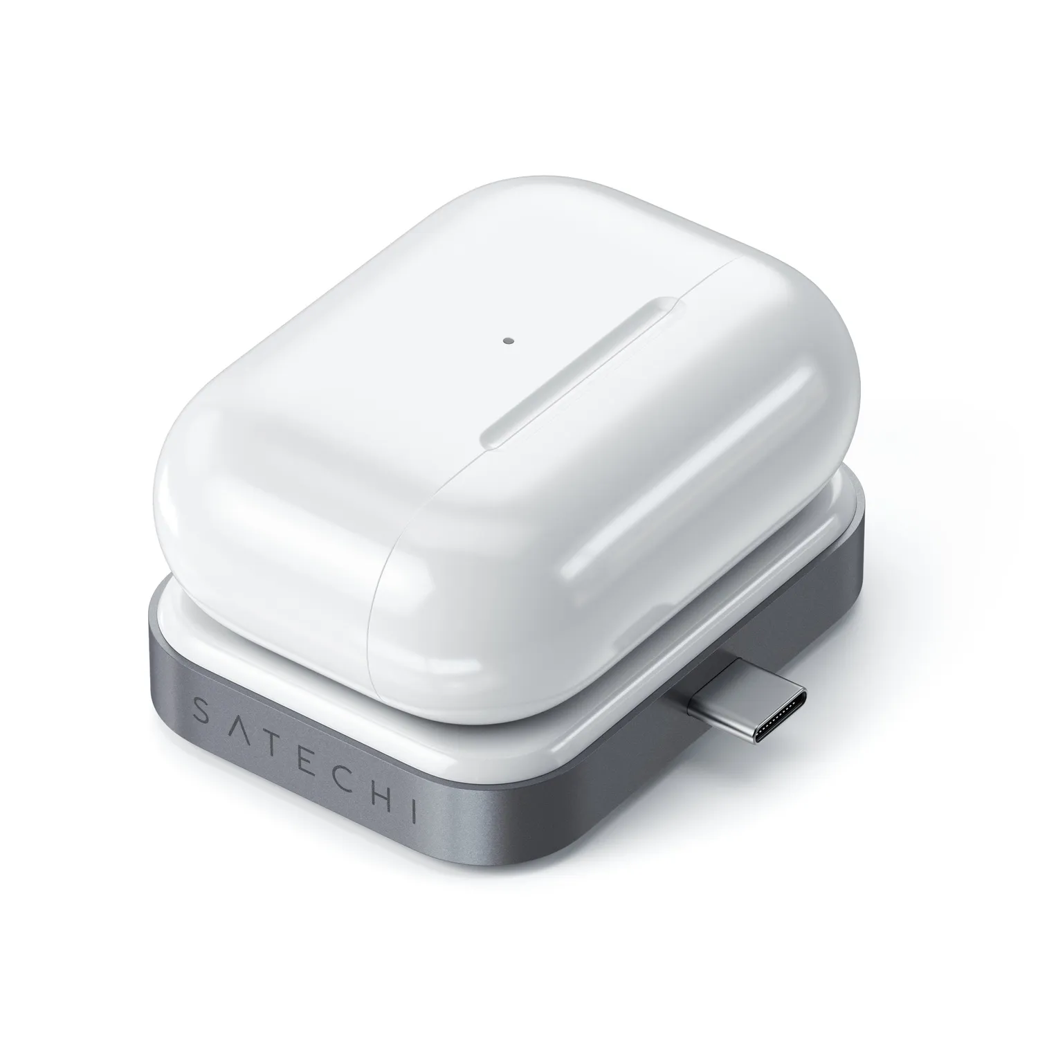 Satechi dock incarcator wireless USB-C AirPods compact