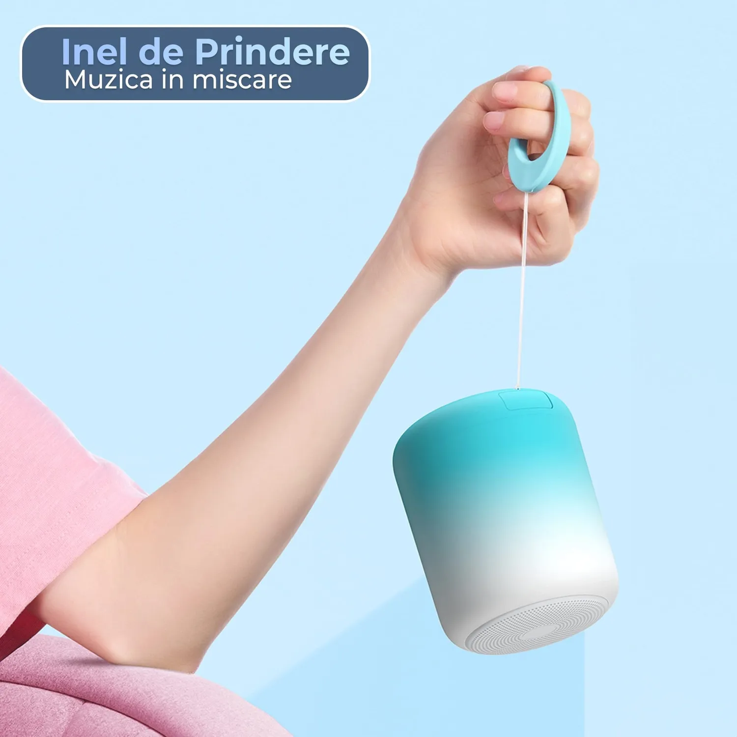 Timebox boxa portabila bluetooth RGB neagra 360