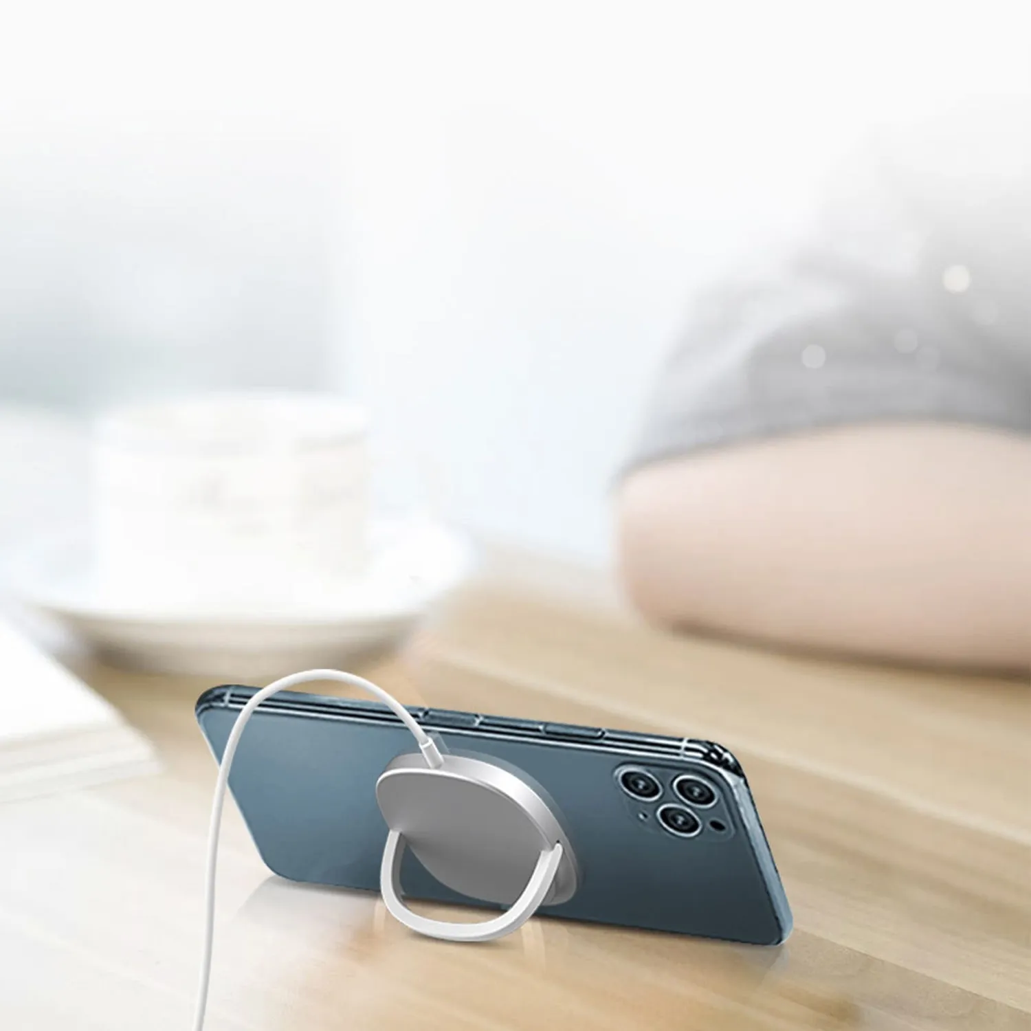Timebox MagSafe incarcator wireless 15W Type-C alb rapid