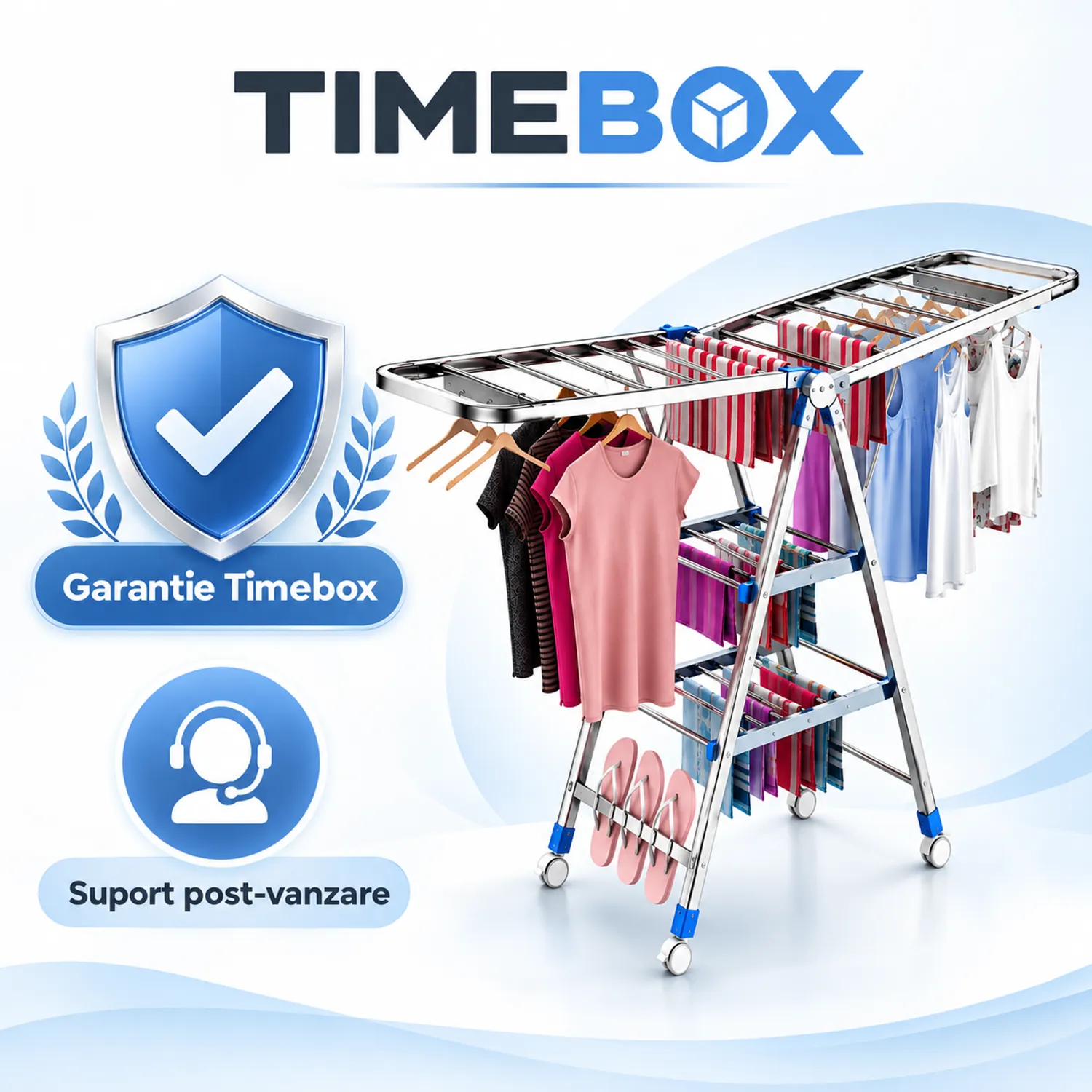 Timebox Suport Rufe Inox 1.8m Pliabil 3 Niveluri