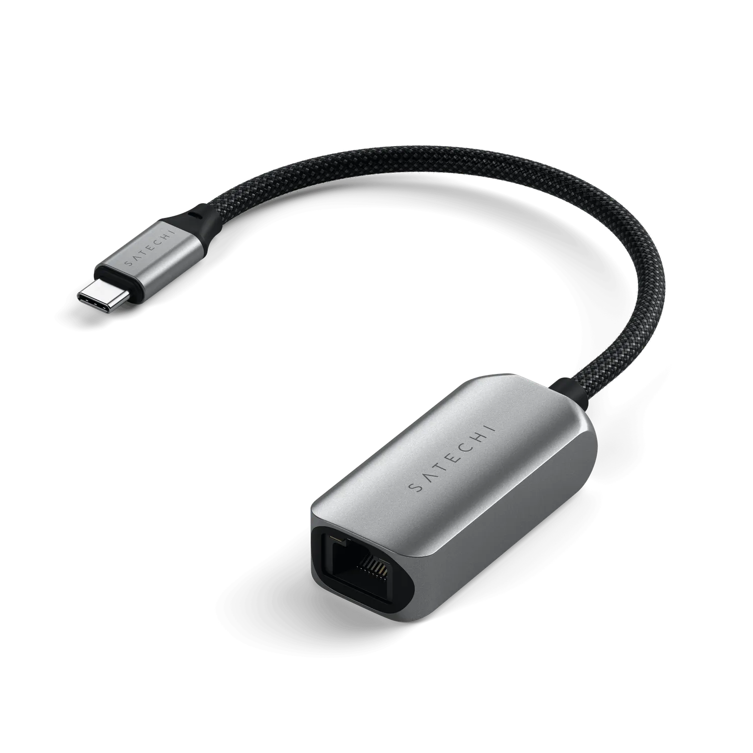 Satechi USB-C 2.5 Gigabit adaptor ethernet aluminiu