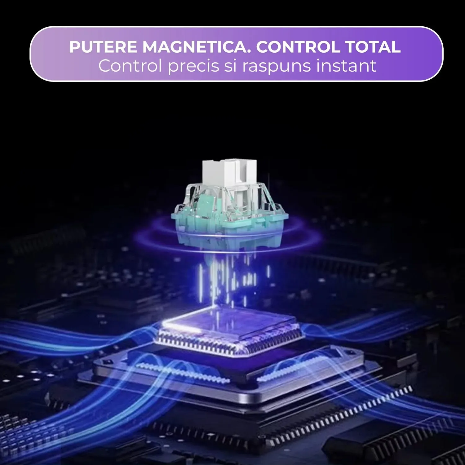 Timebox 68 tastatura gaming Hall-Effect magnetica negru