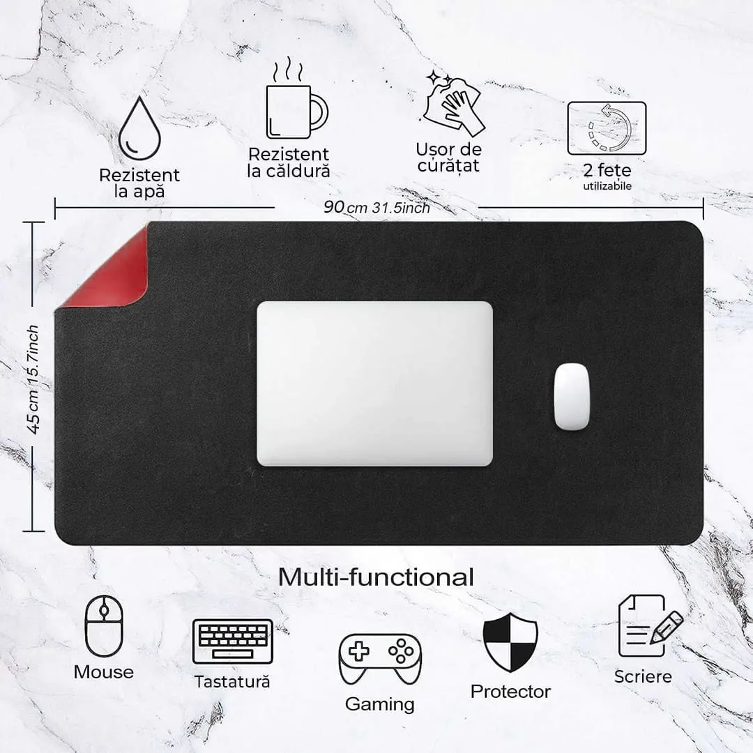 Timebox Mousepad gaming XXL 120x60cm piele PU impermeabil