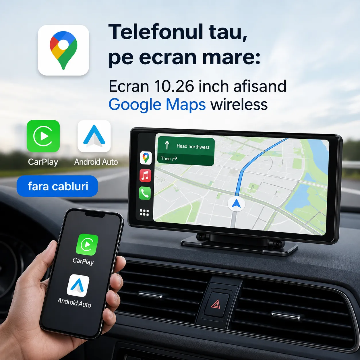 Navigatie Timebox auto 10.26" CarPlay Android Auto