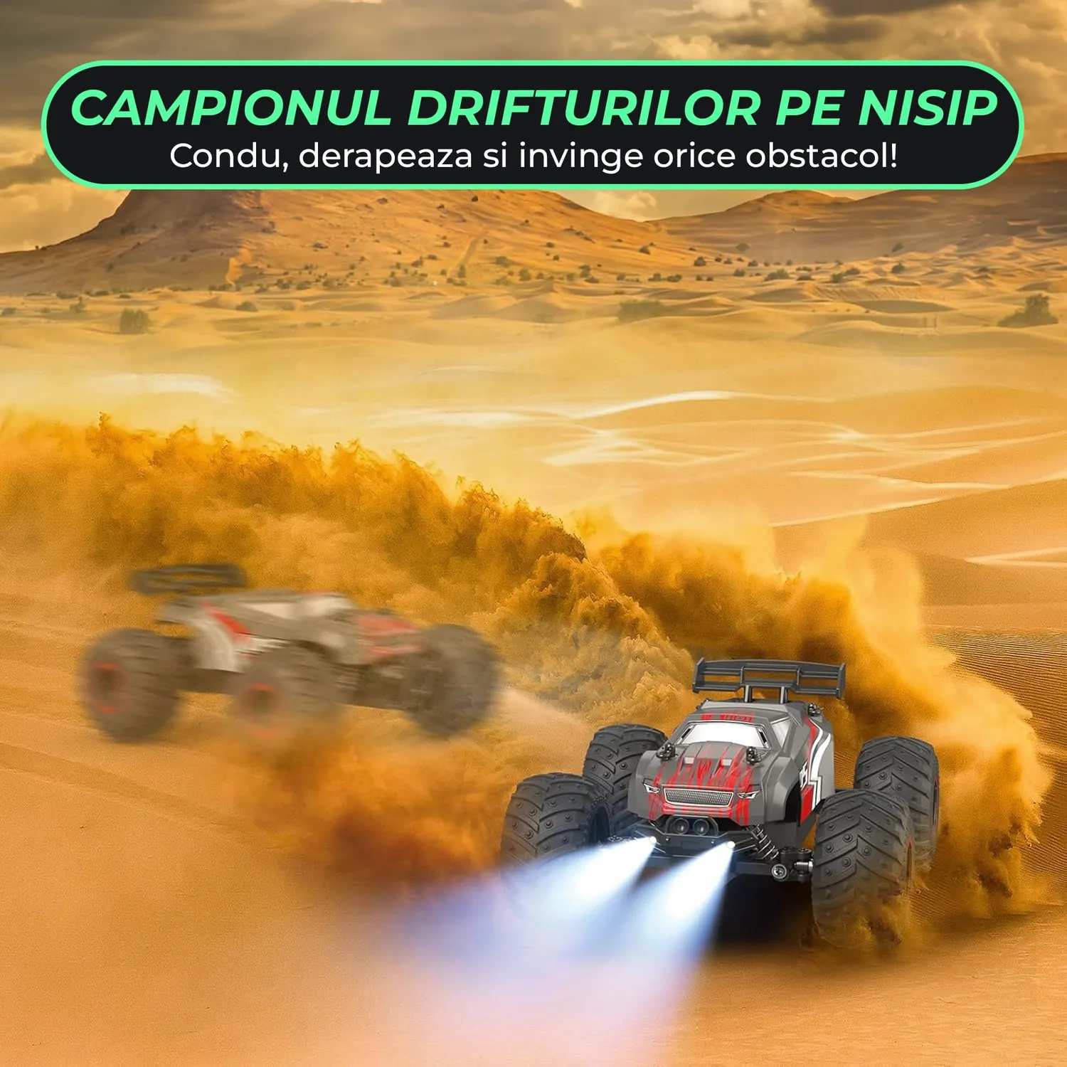 Timebox Monster Truck masina RC 20 km/h 4WD negru-rosu