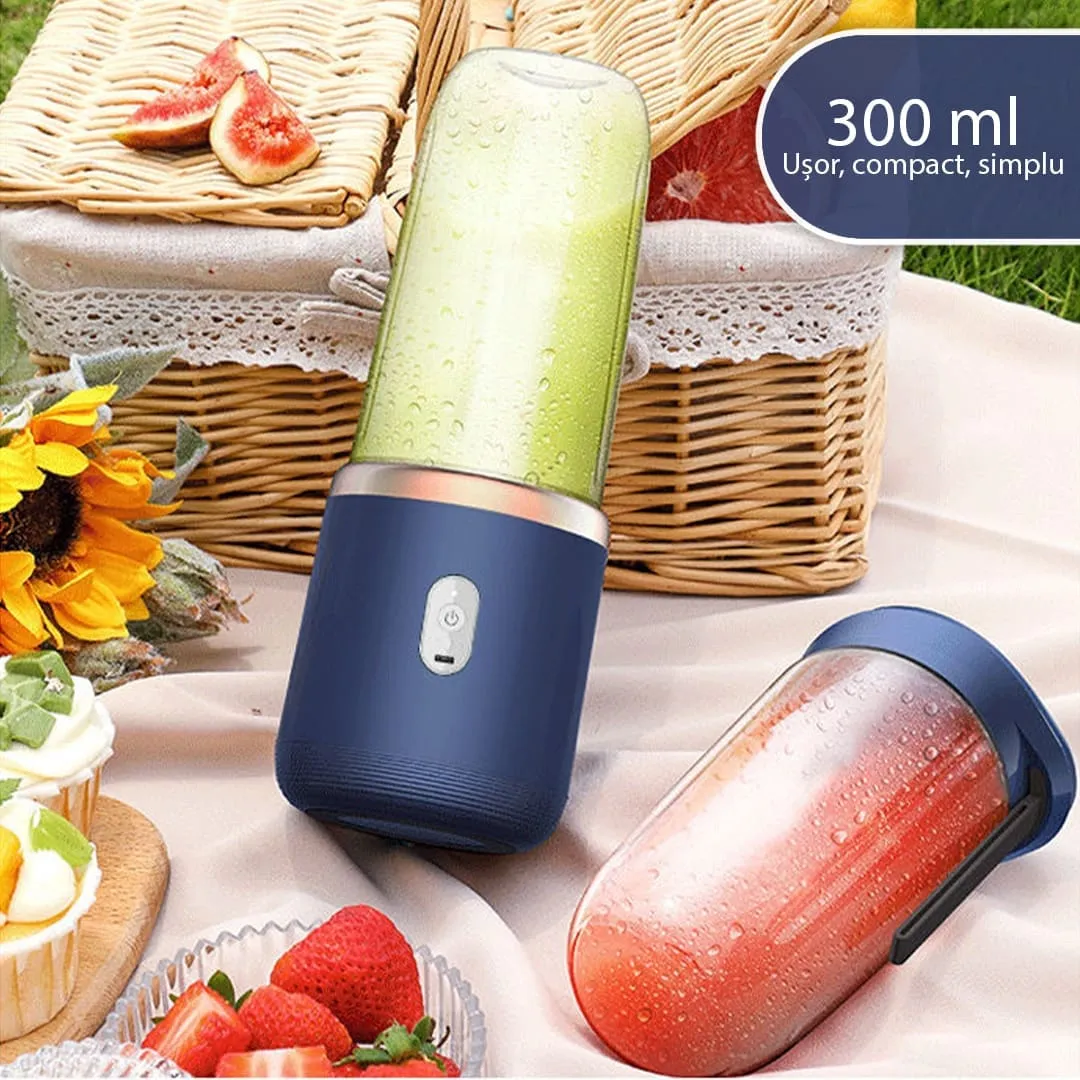 Timebox Mini blender portabil 400ml Albastru wireless