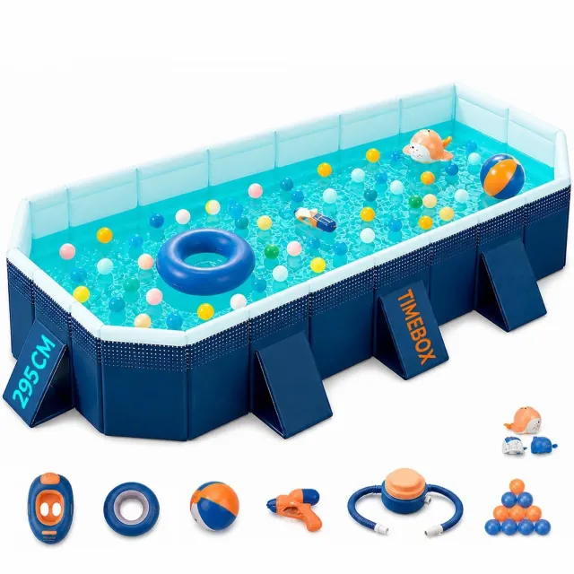 Timebox Piscina Pliabila 2.95m Albastru 5 Straturi