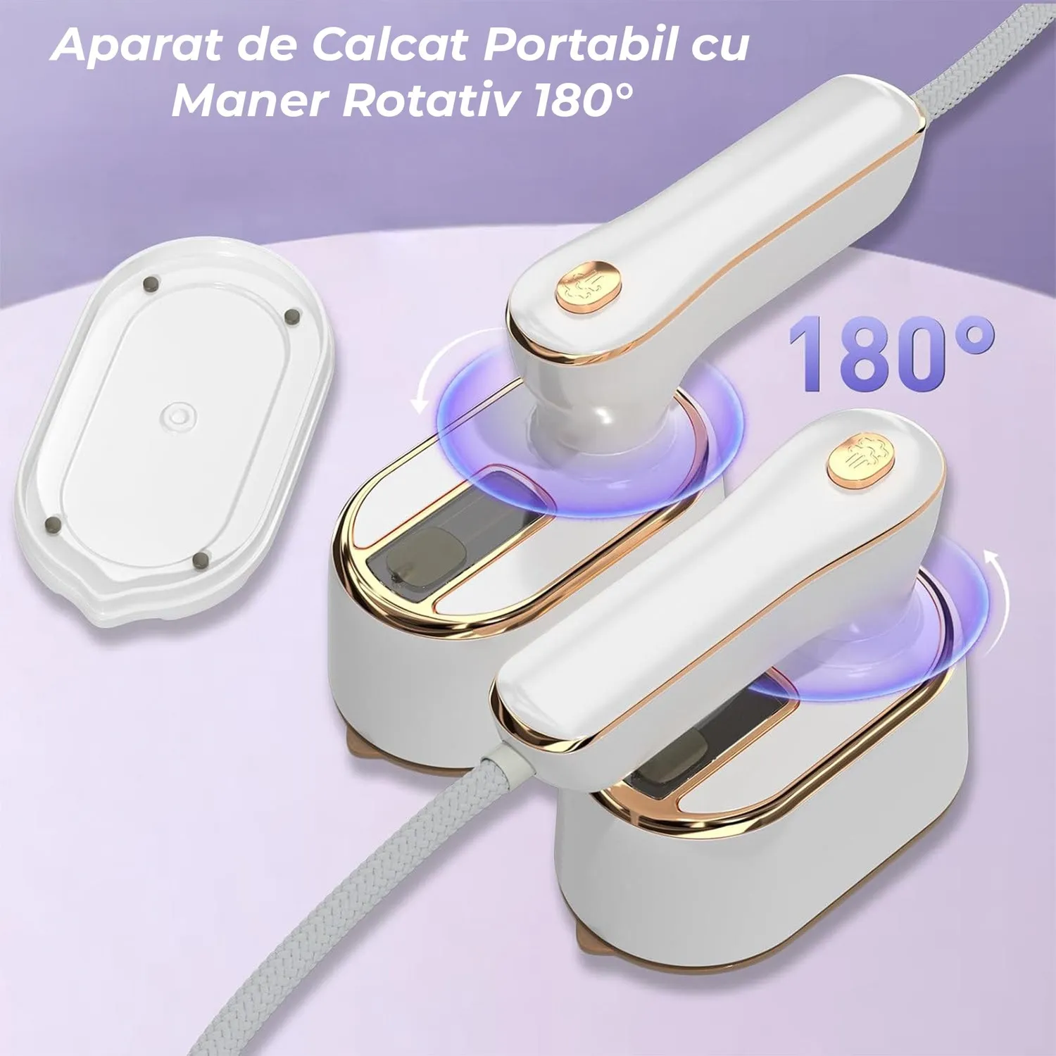 Timebox Mini Fier de Calcat Steamer 2 in 1 Alb 1000W