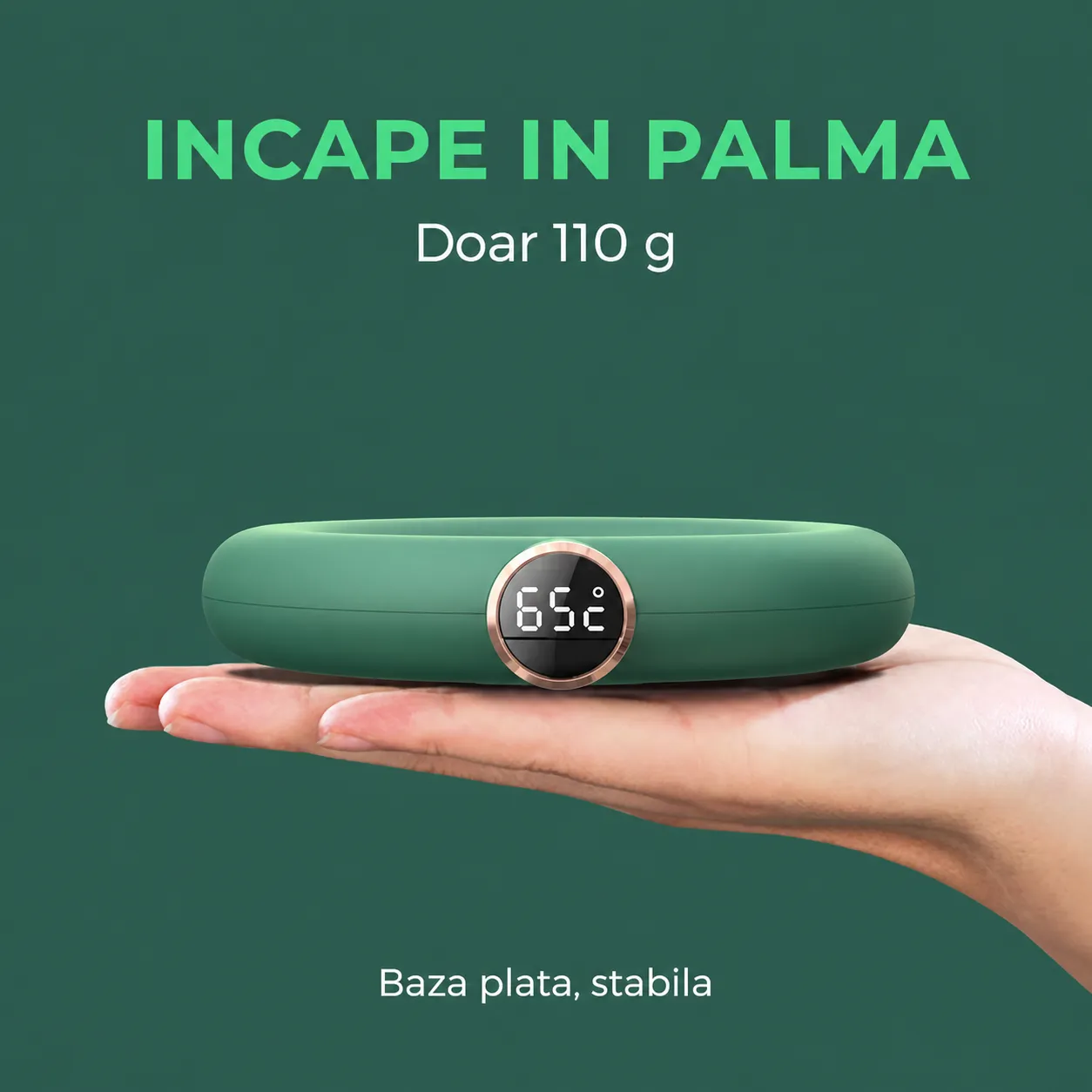 Timebox incalzitor cana USB verde 75°C 3 trepte LED