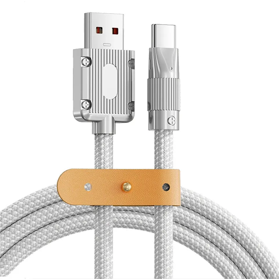 Timebox cablu USB-C 120W 1m alb LED