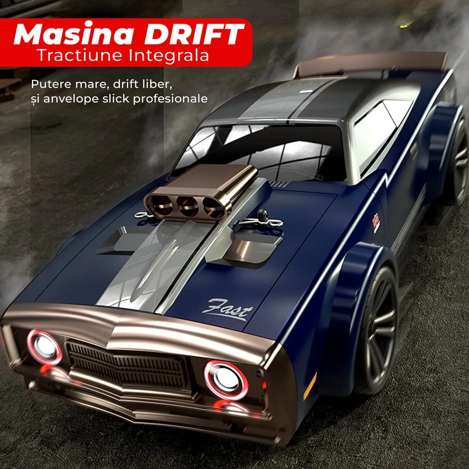 Timebox Drift Car mașină RC 1:16 4WD 38km/h albastră