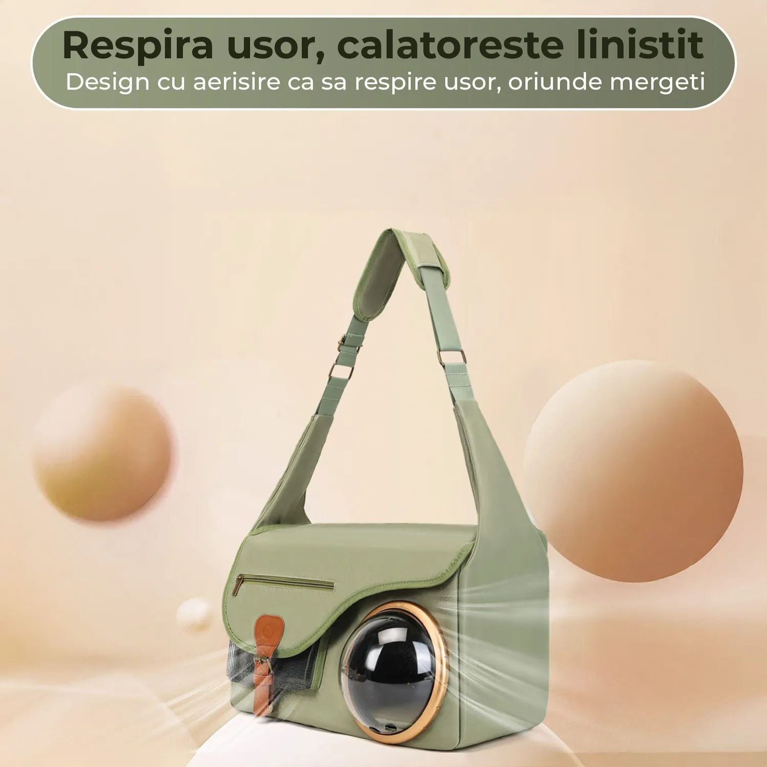 Timebox Geanta Transport Animale Pliabila Verde Capsula