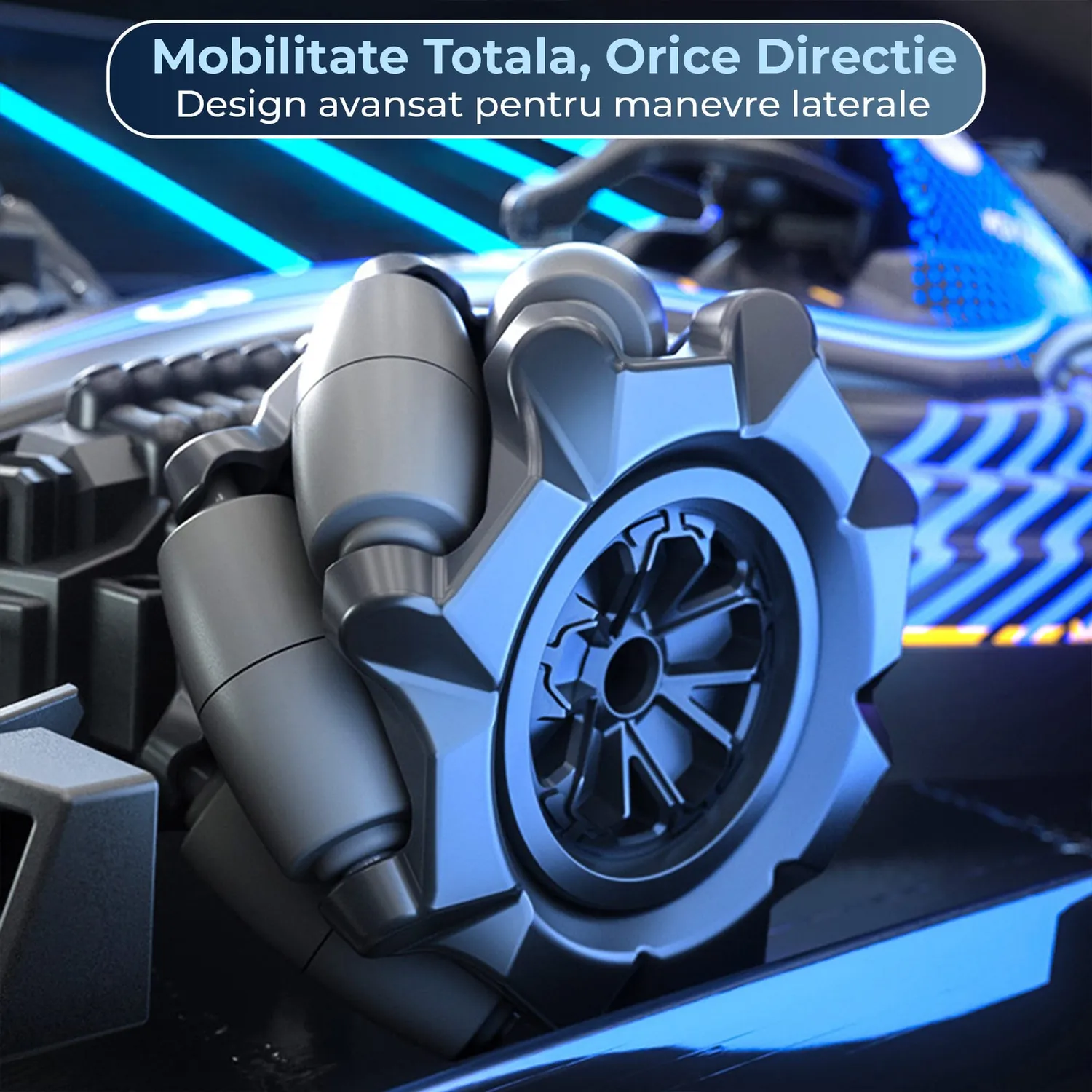 Timebox F1 Drift mașină RC neagră cu spray și gesturi 360°
