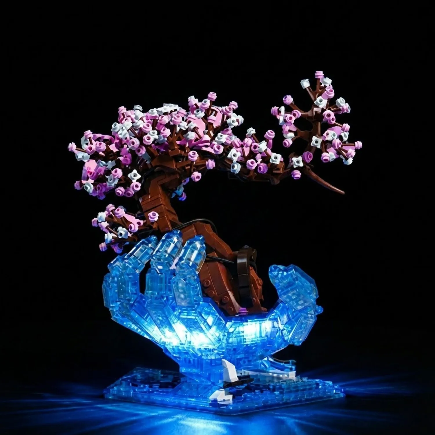 Set construcție 3D Timebox Cherry Blossom LED 1071 piese