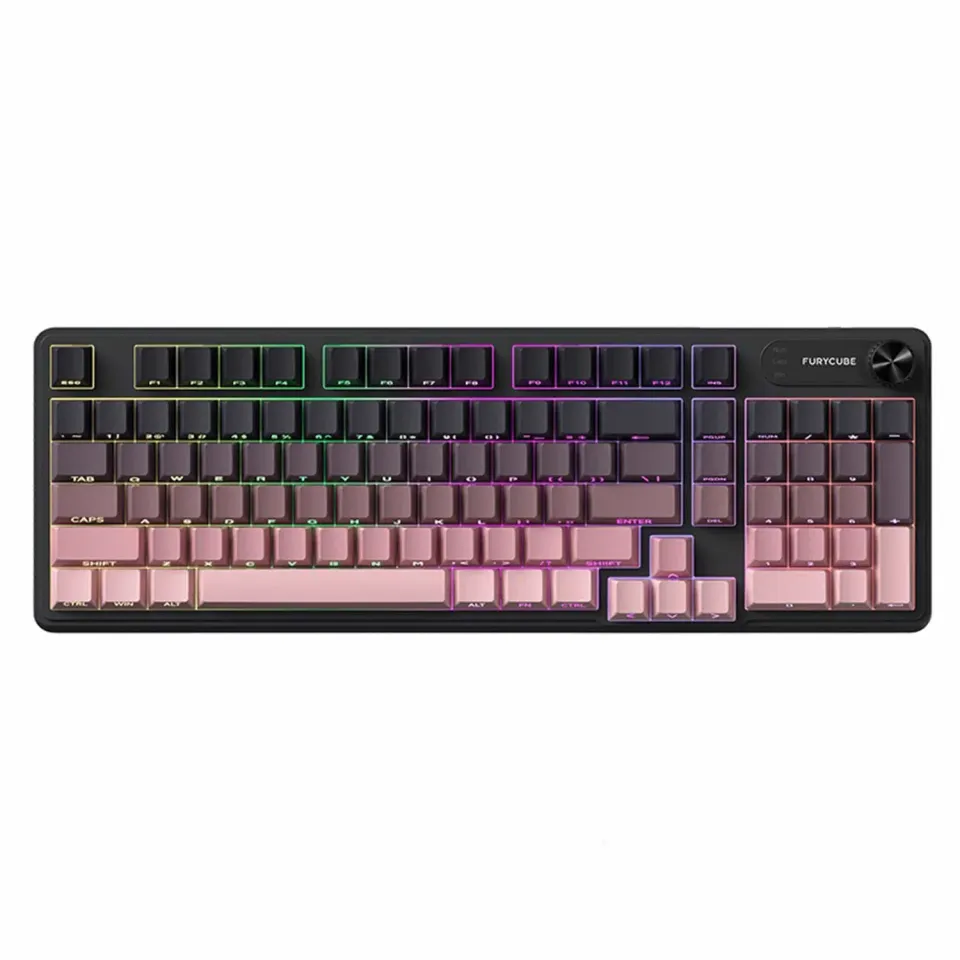 Timebox 98 Taste tastatură cu fir roz RGB mecanică