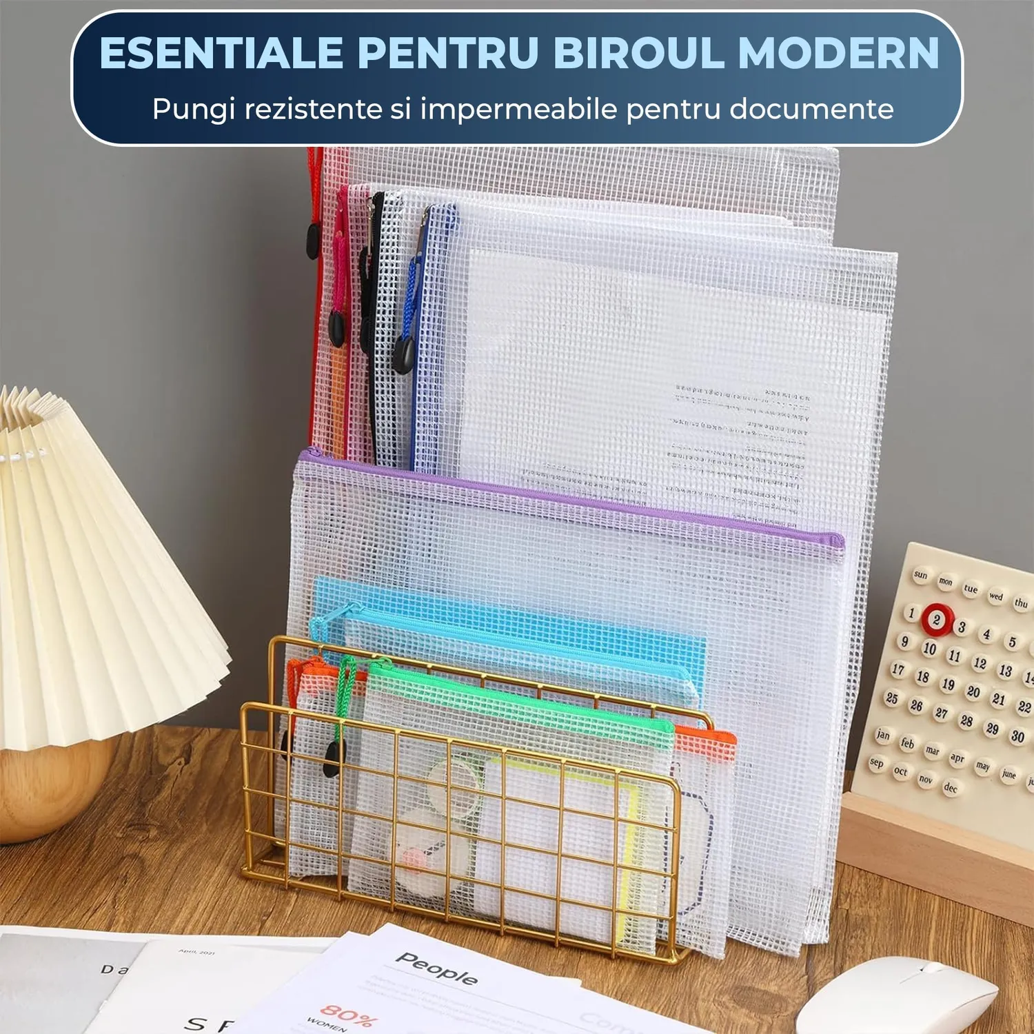 Timebox Set 30 pungi organizatoare cu fermoar multicolor