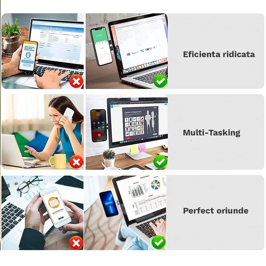 Suport telefon Timebox magnetic aluminiu